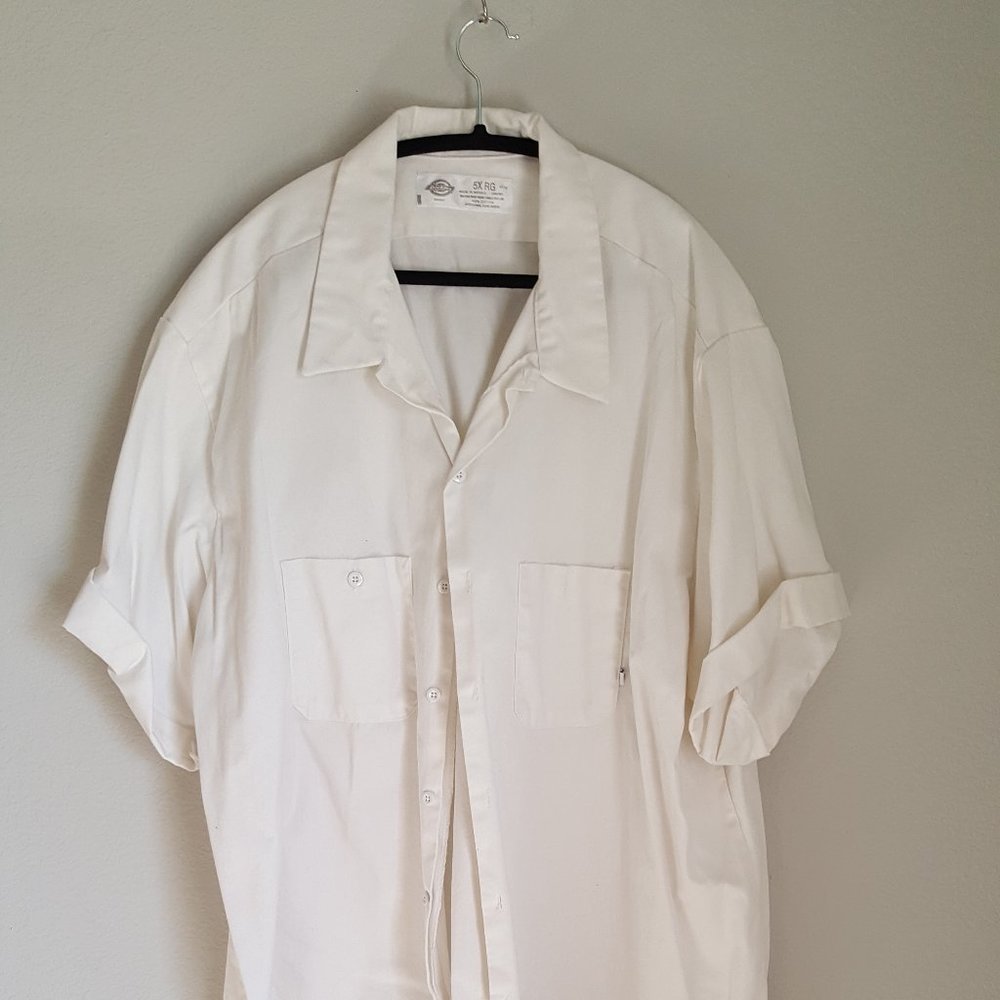 DICKIES Men's Shirt 5XL Short Sleeve Casual Retro Rockabilly Bowling WORK